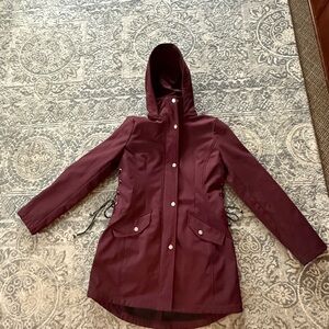 Liz Claiborne Purple Utility Jacket Weather-Resistant Hooded